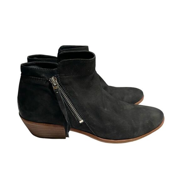 Sam Edelman Packer Black heeled Suede Women’s Ankle Booties-size 10 - Picture 1 of 10